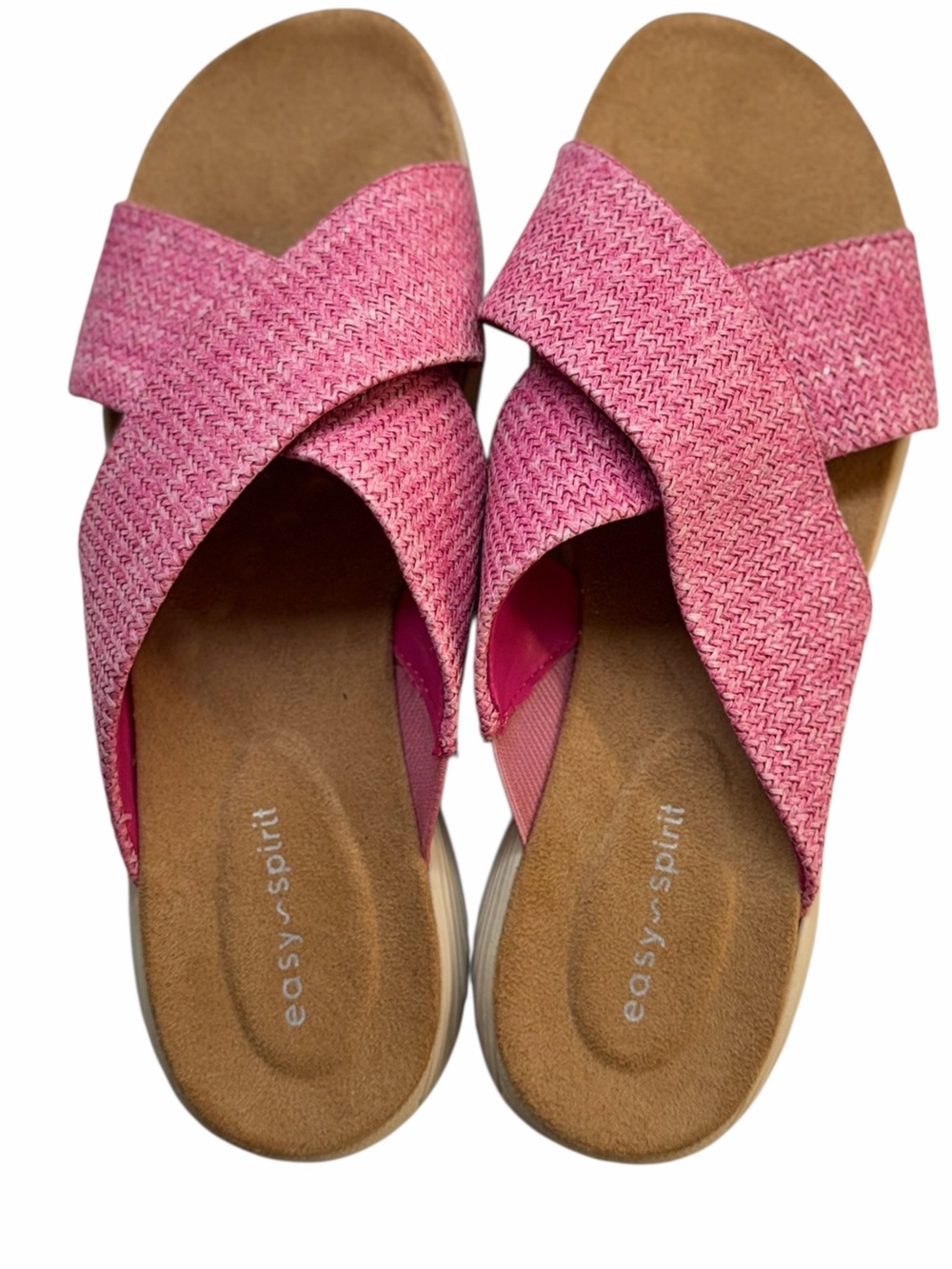 Easy Spirit Taite 2 Pink Woven Comfort Slide Sandals 7.5N _ NWOT - Picture 7 of 8